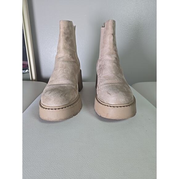 Platform Vanilla Latte Baddie Boots 10 Womens Winter Fall Cozy Casual Chic - Picture 6 of 8